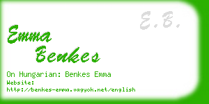 emma benkes business card